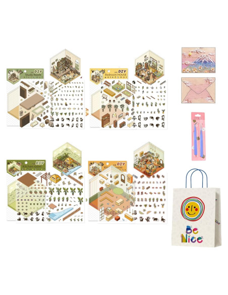 Set de Stickers 3D Casa DIY Uppmeant - Gato Negro, 4 Temas