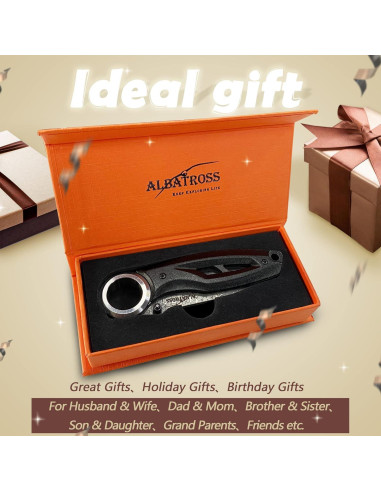 Cuchillo Plegable ALBATROSS DM, Hoja Acero Damasco 7.62 cm