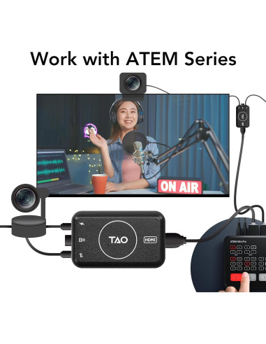 Adaptador UVC a HDMI TAO 1tiny 4K, Webcam USB-C, 20W