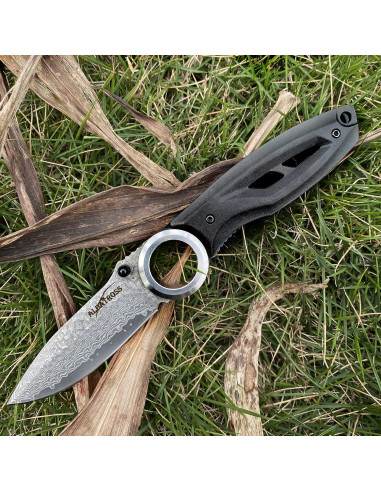 Cuchillo Plegable ALBATROSS DM, Hoja Acero Damasco 7.62 cm