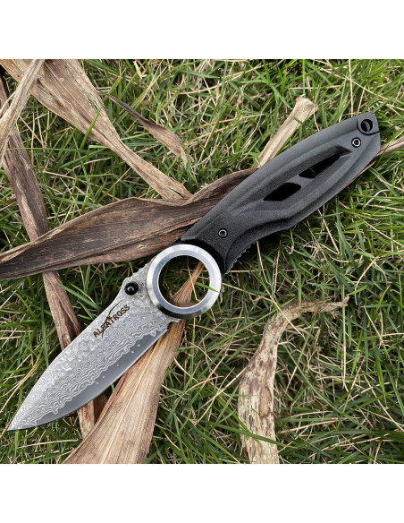 Cuchillo Plegable ALBATROSS DM, Hoja Acero Damasco 7.62 cm Cuchillo Plegable ALBATROSS DM, Hoja Acero Damasco 7.62 cm
