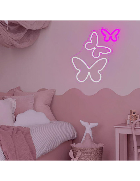 Luz de Neón Mariposa Regulable Dpaint 30x10 cm LED