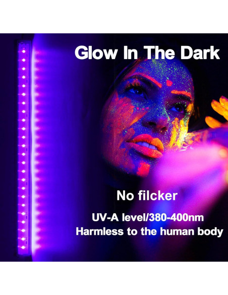 Barra de Luz Negra UV 10W CICINY 33 cm 2 Paquetes