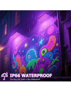 Barra de Luz Negra LED 100W ycponggon, 43.2x12.9cm, IP66 2