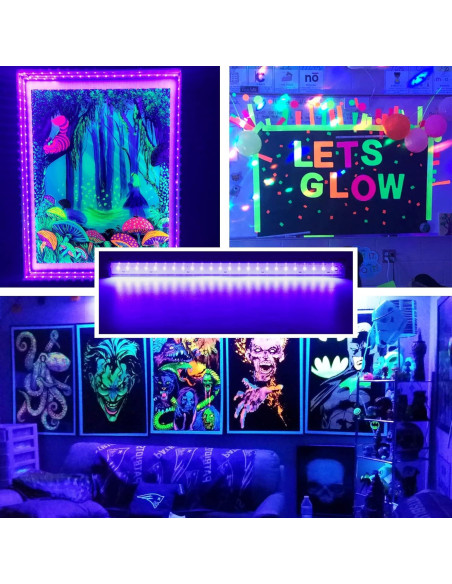 Barra de Luz Negra UV 10W CICINY 33 cm 2 Paquetes