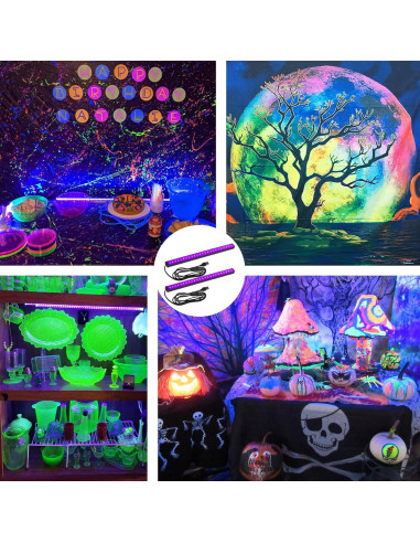 Barra de Luz Negra UV 10W CICINY 33 cm 2 Paquetes