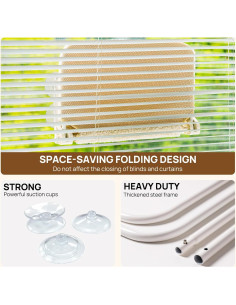 Perch de Ventana para Gatos Mewoo - 2 Paquete Beige 2