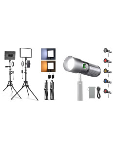 Kit de Iluminación LED Neewer BP300 con Soportes y Filtros