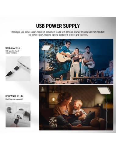 Kit de Iluminación LED Neewer BP300 con Soportes y Filtros