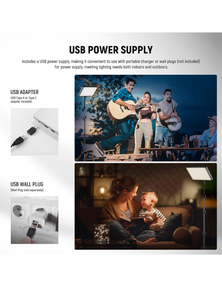 Kit de Iluminación LED Neewer BP300 con Soportes y Filtros Kit de Iluminación LED Neewer BP300 con Soportes y Filtros