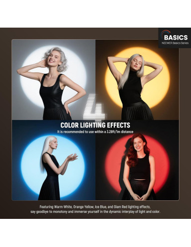 Kit de Iluminación LED Neewer BP300 con Soportes y Filtros