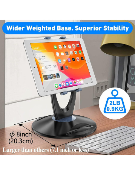 Soporte Ajustable para Tablet DeskLogics TS-8B - 6 a 13 pulgadas - Negro