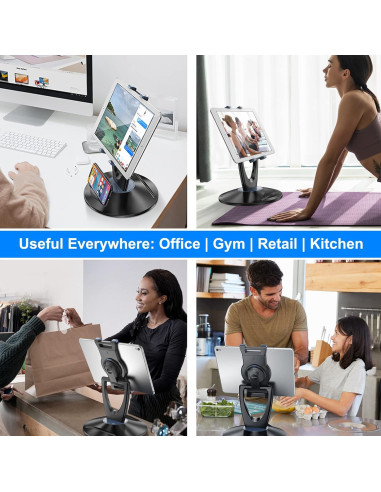 Soporte Ajustable para Tablet DeskLogics TS-8B - 6 a 13 pulgadas - Negro