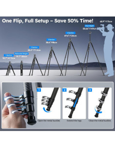 Trípode de Viaje SIRUI L-224FL con Cabeza de Bola KS-10 2