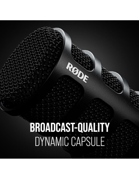 Micrófono Dinámico RDE PodMic USB con Brazo PSA1 para Podcasting