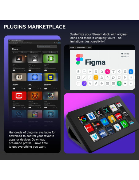 Controlador de Transmisión VSDinside TreasLin HSV293S 15 Teclas Macro