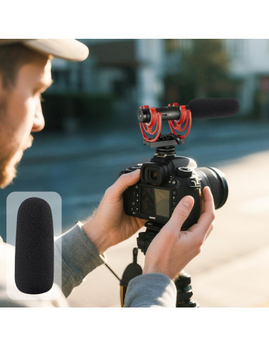 Filtros Pop para Micrófonos SOULWIT - 2 Pcs Espuma Negra