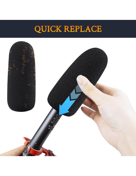 Filtros Pop para Micrófonos SOULWIT - 2 Pcs Espuma Negra