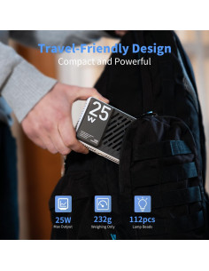 Luz de Video LED Zhiyun CINEPEER CM25 25W Bi-Color 14000 Lux 2