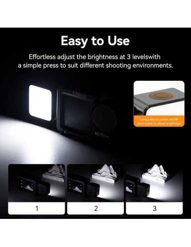 Luz de Vlogging LED ULANZI LM18 y LE20 RGB 20W Impermeable