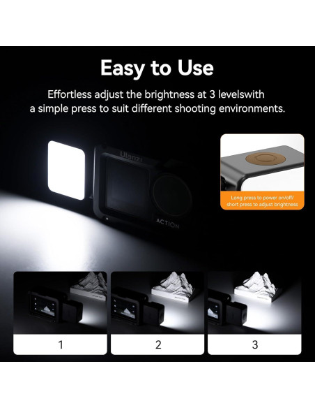 Luz de Vlogging LED ULANZI LM18 y LE20 RGB 20W Impermeable