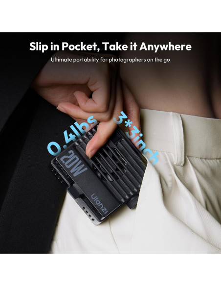 Luz de Vlogging LED ULANZI LM18 y LE20 RGB 20W Impermeable