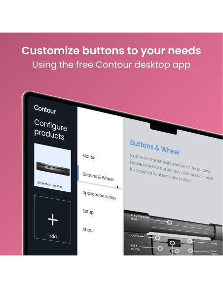 Mouse Ergonómico Inalámbrico Contour Design SliderMouse Pro