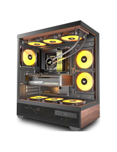 Caja de PC KEDIERS P6 ATX con 5 Ventiladores ARGB y Vidrio Templado