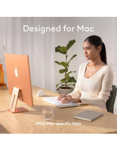 Teclado Ergonómico Inalámbrico Logitech Wave para Mac - Blanco 2