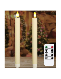 Velas LED de Cera Real KSWING 24.4 cm con Control Remoto - 2 Pcs