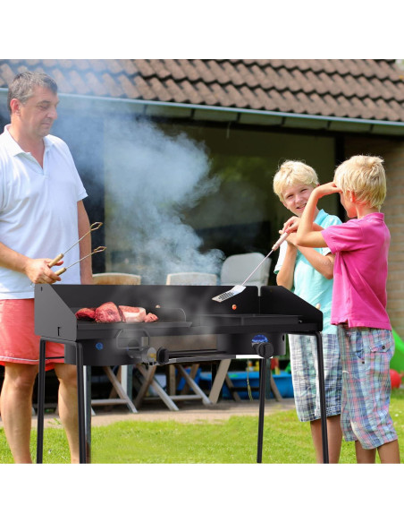 Plancha de Acero MixRBBQ 35.56 cm con Bolsa para Camping