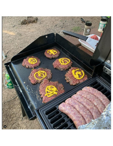 Plancha de Acero MixRBBQ 35.56 cm con Bolsa para Camping