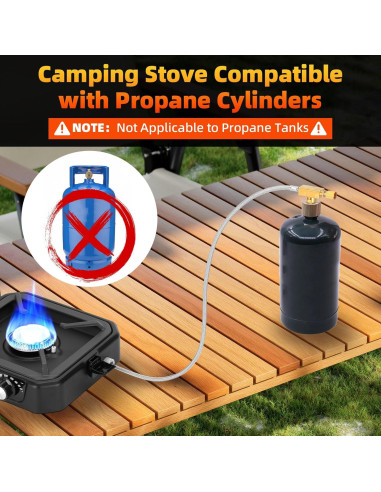 Estufa de Camping de Propano Pontuss 2 Quemadores 16000 BTU