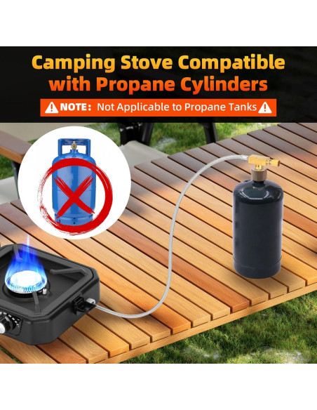 Estufa de Camping de Propano Pontuss 2 Quemadores 16000 BTU