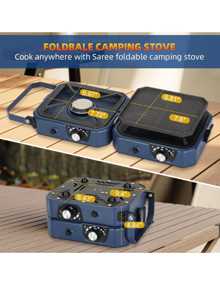 Estufa de Camping de Propano Pontuss 2 Quemadores 16000 BTU