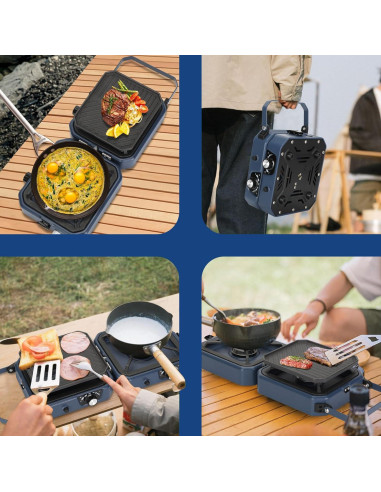 Estufa de Camping de Propano Pontuss 2 Quemadores 16000 BTU