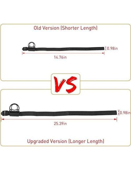 Gancho de abrigo JeCar para Jeep Wrangler 2PCS Negro