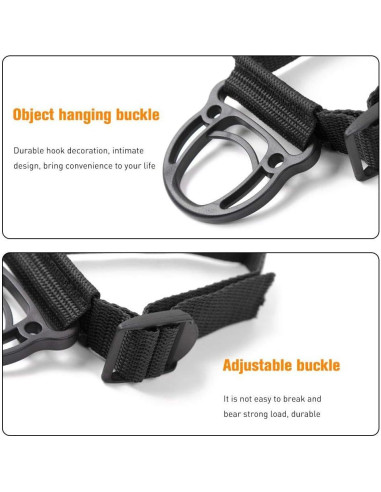 Gancho de abrigo JeCar para Jeep Wrangler 2PCS Negro