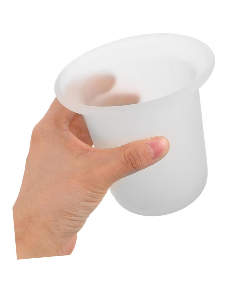 LIFKOME Soporte de Cepillo de Inodoro de Vidrio Mate 2 Pcs