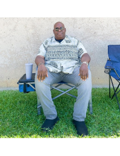 Silla Plegable Bariátrica RMS XXL - Soporta 272kg - Azul 2