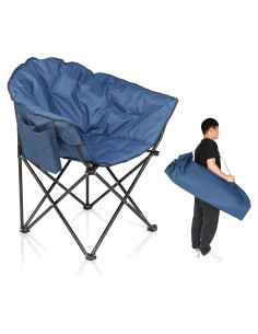 Silla de Camping Plegable VINGLI Oversize Acolchada 136 kg