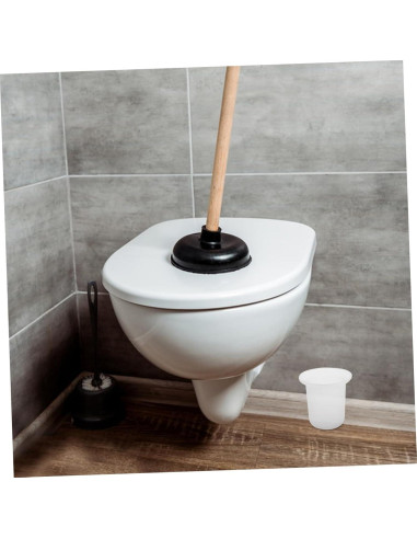 LIFKOME Soporte de Cepillo de Inodoro de Vidrio Mate 2 Pcs