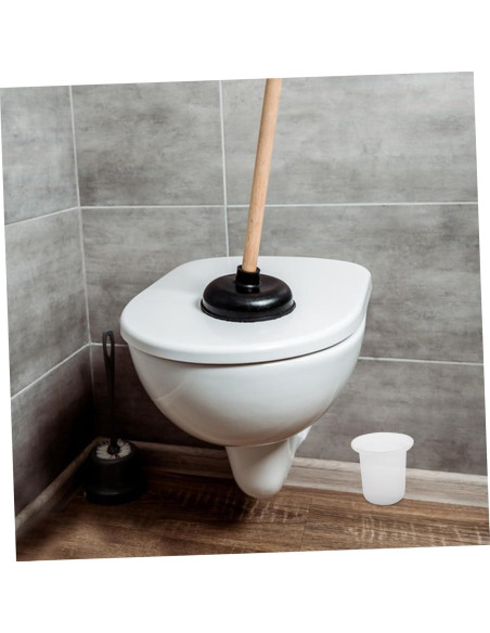 LIFKOME Soporte de Cepillo de Inodoro de Vidrio Mate 2 Pcs