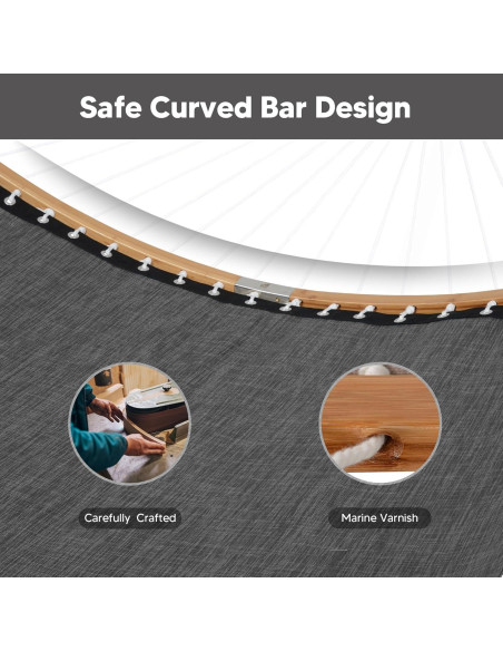 Hamaca Doble Portátil SUNCREAT Gris Oscuro 204 kg Capacidad Hamaca Doble Portátil SUNCREAT Gris Oscuro 204 kg Capacidad