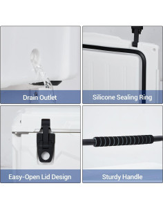 Nevera Rotomoldeada 20 QT SunnyFurn con Retención de Hielo 5 Días 2