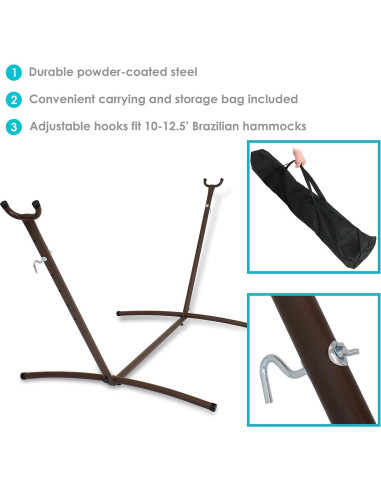 Soporte de Hamaca Portátil Sunnydaze de Acero para Exteriores
