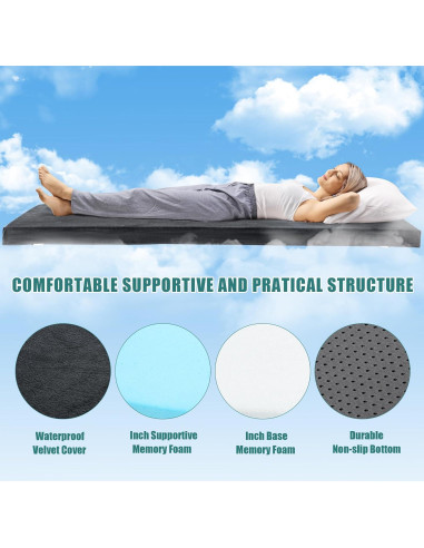 Colchón de Camping BALAPET Espuma Memoria 182.88x60.96 cm