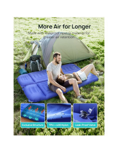 Colchoneta Inflable Andola HF069 Doble 5.5" con Almohada 2