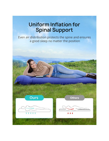 Colchoneta Inflable Andola HF069 Doble 5.5" con Almohada