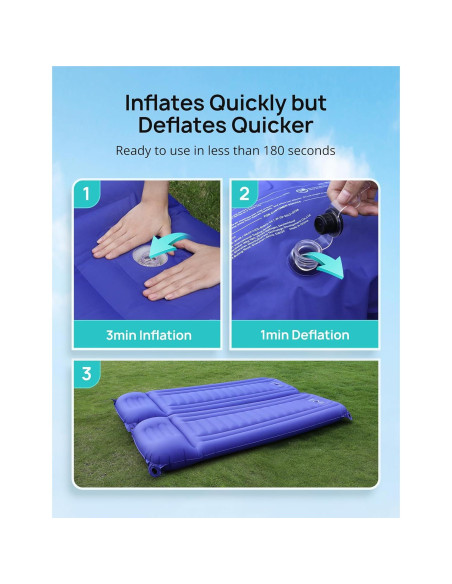 Colchoneta Inflable Andola HF069 Doble 5.5" con Almohada